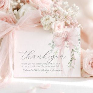 Carte De Remerciements Baby Shower Fantaisiste Fleurs d'Eucalyptus à Ruba
