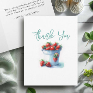 Carte De Remerciements Baby shower Favoriser Sacs Aquarelle Fraises