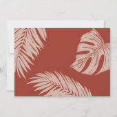 Carte De Remerciements Baby shower Feuille moderne Boho Tropical Beach (Dos)