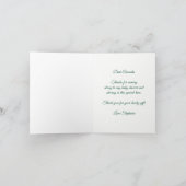 Carte de remerciements Baby shower Feuille verdoya (Intérieur)