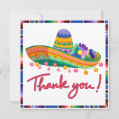 Carte de remerciements Baby shower Fiesta - Sombr  (Devant)