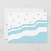 Carte de remerciements baby shower "Flamant rose m (Dos)