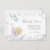 Carte de remerciements Baby shower Fleur papillon (Devant)