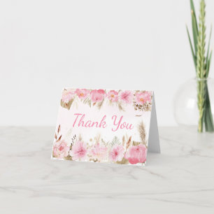 Carte De Remerciements Baby Shower Fleur Papillon