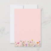 Carte de remerciements Baby shower fleur sauvage (Dos)