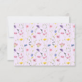 Carte de remerciements Baby shower fleur sauvage (Dos)