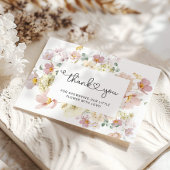 carte de remerciements baby shower fleur sauvage