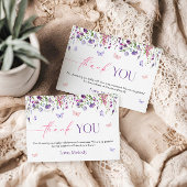 Carte de remerciements Baby shower fleur sauvage