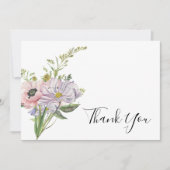 Carte De Remerciements Baby shower fleur sauvage (Devant)