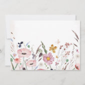 Carte De Remerciements Baby shower Fleur sauvage Boho (Dos)