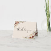 Carte De Remerciements Baby shower Fleur sauvage Boho Tiny (Devant)
