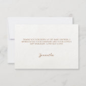 Carte De Remerciements Baby shower Fleur sauvage de papillon d'aquarelle (Dos)