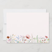 Carte De Remerciements Baby shower fleur sauvage rose (Dos)