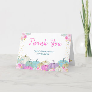 Carte De Remerciements Baby Shower Fleurs Pastel Pâquerettes