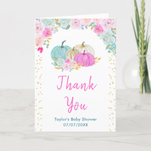 Carte De Remerciements Baby Shower Fleurs Pastel Pâques