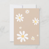 Carte De Remerciements Baby shower Floral Boho Daisy (Dos)