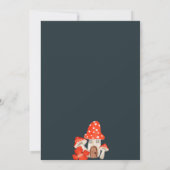 Carte De Remerciements Baby shower floral de champignons de bois (Dos)