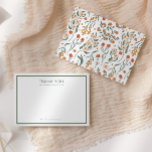 Carte De Remerciements Baby shower floral Super rétro moderne<br><div class="desc">Merci à vos amis et à ceux qui vous sont chers d'être avec vous pendant votre baby shower super rétro avec cette carte de remerciements à thème vert vintage moderne.</div>