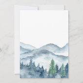 Carte De Remerciements Baby shower Forest Adventure Mountain (Dos)