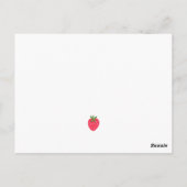 Carte de remerciements Baby shower fraise (Dos)