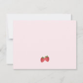 Carte de remerciements Baby shower fraise (Dos)