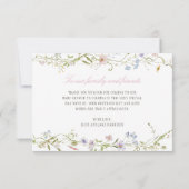 Carte De Remerciements Baby shower frontalier floral de printemps (Dos)