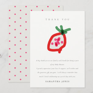 Carte De Remerciements Baby shower Fruit Dragon Fruit Pour Enfants Modern