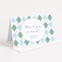 Baby Shower Garçon Balle de Golf Bleu Vert Classiq