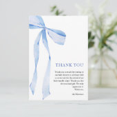 Carte De Remerciements Baby shower Garçon bleu (Debout devant)