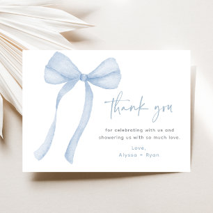 Carte De Remerciements Baby shower Garçon bleu
