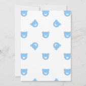 Carte De Remerciements Baby-Shower Garçon Ours en Peluche (Dos)