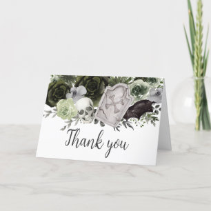 Carte De Remerciements Baby shower gothique floral