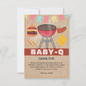 Carte De Remerciements Baby shower Grill pour bébé (Devant)