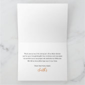 Carte de remerciements Baby shower Halloween (Intérieur)