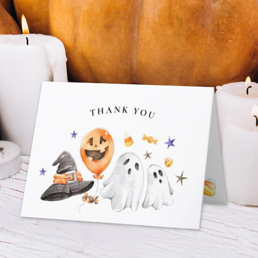 Carte de remerciements Baby shower Halloween