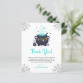 Carte de remerciements Baby shower Halloween Cauld (Debout devant)