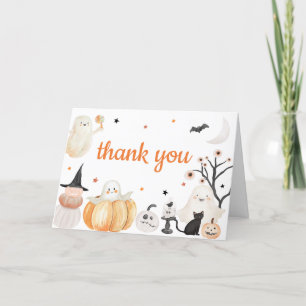 Carte De Remerciements Baby shower Halloween neutre pour les femmes