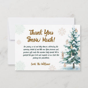 Carte De Remerciements Baby Shower Hiver