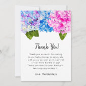 Carte De Remerciements Baby shower Hydrangea (Devant)