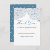 Carte de remerciements Baby shower Hydrangea (Devant / Derrière)