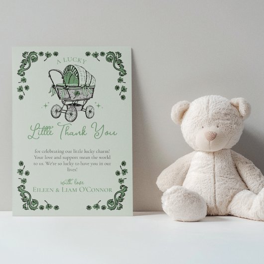 Carte de remerciements Baby shower Jour de la Sain