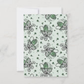 Carte de remerciements Baby shower Jour de la Sain (Dos)