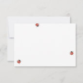 Carte De Remerciements Baby shower Ladybug (Dos)
