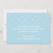 Carte De Remerciements *~* Baby Shower Lapin Lecture à Teddy (Dos)