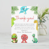 Carte De Remerciements Baby shower Little Dino (Debout devant)