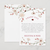 Carte De Remerciements Baby shower Little Ladybug (Devant / Derrière)