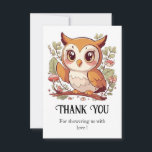 Carte De Remerciements Baby shower Magique de Jolie Chouette<br><div class="desc">Partagez votre gratitude avec notre Magical Pretty Owl Baby shower Merci Cartes. Avec des modèles de choux charmants et magiques, ces cartes apportent une touche fantaisiste à vos notes de remerciement. Express votre appréciation dans le style, en laissant vos invités connaître combien leur présence et les cadeaux ont signifié pour...</div>