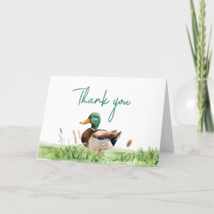 Carte De Remerciements Baby shower Mallard Duck