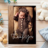 Carte De Remerciements Baby shower manuscrit moderne photo