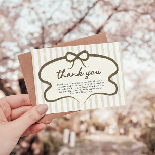 Carte De Remerciements Baby Shower Marché de Producteurs Locaux Éco-respo
